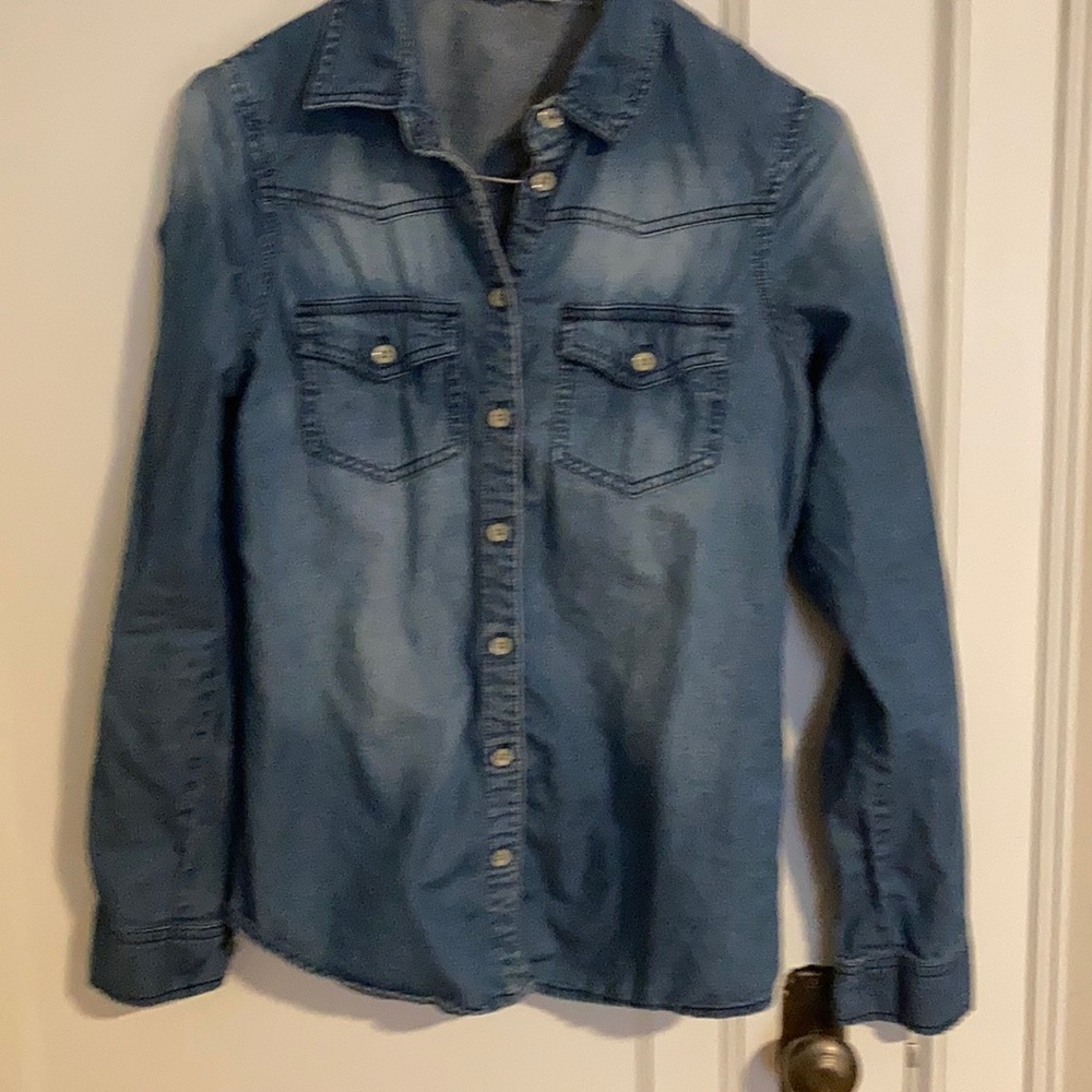 Jean button down